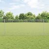 vidaXL Fence with Post Silver 1 x 50 m Steel