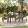 vidaXL Garden Dining Set 5 pcs Grey Poly Rattan