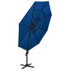 vidaXL 4-Tier Garden Parasol with Aluminium Pole Azure Blue 3x3 m