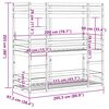 vidaXL Triple Bunk Bed without Mattress White 90x200 cm Solid Wood Pine