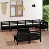 vidaXL 9 Piece Garden Lounge Set Solid Wood Pine Black