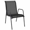 vidaXL Garden Chairs 4 pcs Steel and Textilene Black