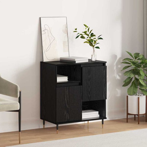 vidaXL Sideboard Black Oak 60 x 35 x 70 cm