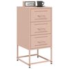 vidaXL Bedside Cabinet Pink 36x39x78 cm Steel