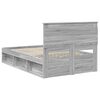 vidaXL Bed Frame with Drawer Grey Sonoma 120 x 190 cm Solid Pine Wood