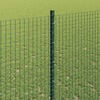 vidaXL Fence with Post Green 1.4 x 10 m Steel and PVC