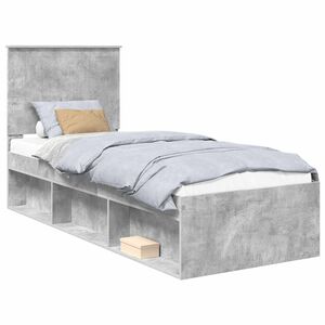 vidaXL Bed Frame Concerte Grey 75 x 190 cm Solid Pine Wood