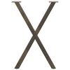 vidaXL Dining Table Legs X-Shaped 2 pcs Natural Steel 50x(72-73) cm Steel