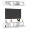 vidaXL TV Cabinets 4 pcs High Gloss White 80x30x30 cm Engineered Wood