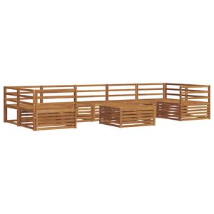 vidaXL Outdoor Sofa Set 8 pcs Natural Solid Acacia Wood