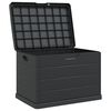 vidaXL Garden Storage Box Anthracite 77.5 x 54.5 x 53 cm Plastic