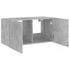 vidaXL TV Wall Cabinet with LED Lights Concrete Grey 80x35x41 cm