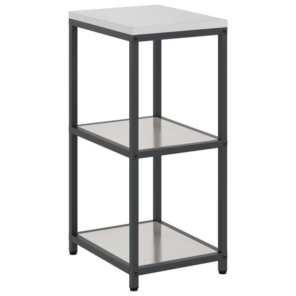 vidaXL Kitchen Storage with Shelf Silver 40 x 50 x 92 cm Steel