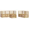 vidaXL Outdoor Sofa Set 6 pcs White Solid Acacia Wood