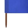 vidaXL 3-panel Wind Screen Fabric 400x80 cm Azure Blue