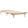vidaXL Bed Frame with Side Tables Natural 90 x 220 cm Solid Pine Wood
