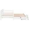 vidaXL Daybed with Trundle and Drawers without Mattress White 90x200 cm
