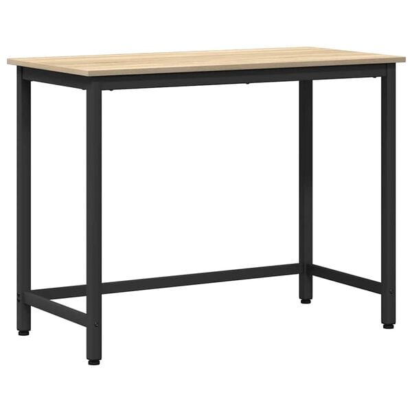 vidaXL Table Sonoma Oak 80 x 50 x 76.5 cm Engineered Wood and Steel