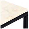 vidaXL Coffee Table White 60x60x35 cm Real Stone with Marble Texture