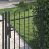 vidaXL Fence Gate with Lock Grey 103 x 175 cm Powder-Coated Steel