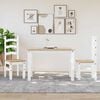 vidaXL Dining Table PANAMA White 112x60x75 cm Solid Wood Pine