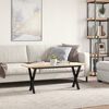 vidaXL Coffee Table X-Frame 110x40x45 cm Solid Wood Pine and Steel
