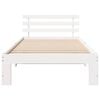 vidaXL Bed Frame with Headboard White 90 x 200 cm Solid Pine Wood