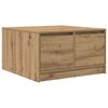 vidaXL Coffee Table with Drawers Artisan Oak 70.5x70x40 cm