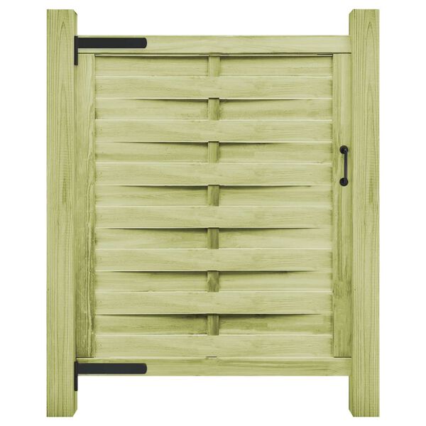 vidaXL Garden Gate Impregnated Pinewood 100x125 cm Green
