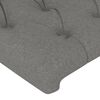 vidaXL Headboard with Ears Dark Grey 103x23x78/88 cm Fabric