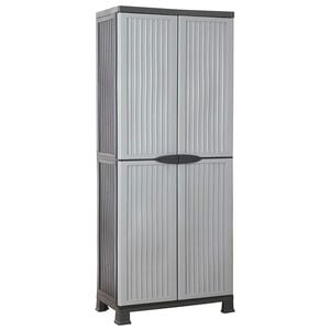 vidaXL Cabinet | Grey | Plastic | Medium | Cabinet | Rectangular | Minimalist