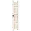 vidaXL Hand carved 3-Panel Room Divider White 120x165 cm Solid Mango Wood