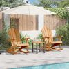 vidaXL Garden Adirondack Rocking Chairs 2 pcs Brown 77 x 100 x 98 cm