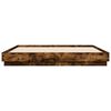 vidaXL Bed Frame with LED without Mattress Smoked Oak 180x200 cm Super King