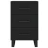 vidaXL Bedside Cabinet Black 40x40x66 cm Engineered Wood