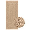 vidaXL Rug ZIZUR 80x200 cm Jute Look Indoor and Outdoor