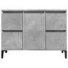 vidaXL 3 Piece Bathroom Furniture Set Concrete Grey Engineered Wood