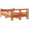 vidaXL Bed Frame with Headboard Wax Brown 140x200 cm Solid Wood Pine