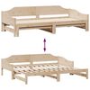 vidaXL Daybed with Trundle without Mattress 90x190 cm Single Solid Wood