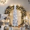 vidaXL Pop-up Artificial Christmas Tree Silver 120 cm PET