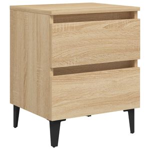 vidaXL Bed Cabinet Sonoma Oak 40x35x50 cm Engineered Wood