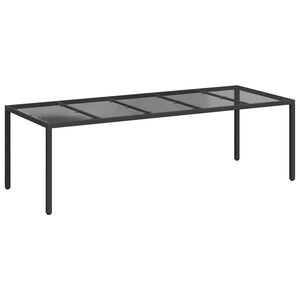 vidaXL Garden Table Pure Black 250 x 100 x 75 cm Poly Rattan