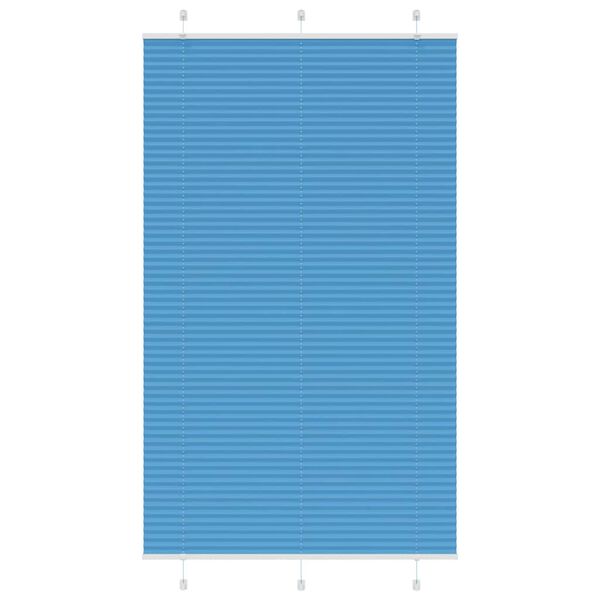 vidaXL Pleated Blind Blue 120x200 cm Fabric Width 119.4 cm Polyester