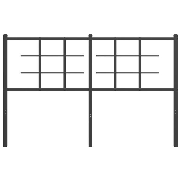 vidaXL Metal Headboard Black 140 cm