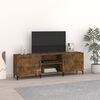 vidaXL TV Cabinet Smoked Oak 150x30x50 cm Engineered Wood