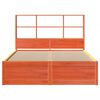 vidaXL Bed Frame without Mattress Wax Brown 140x190 cm Solid Wood Pine