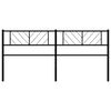 vidaXL Metal Replace Headboard Black 180 cm
