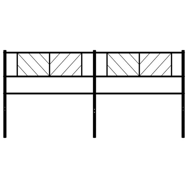 vidaXL Metal Replace Headboard Black 180 cm