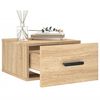 vidaXL Wall-mounted Bedside Cabinet Sonoma Oak 35x35x20 cm