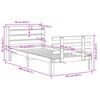 vidaXL Bed Frame with Headboard without Mattress 75x190 cm Small Single